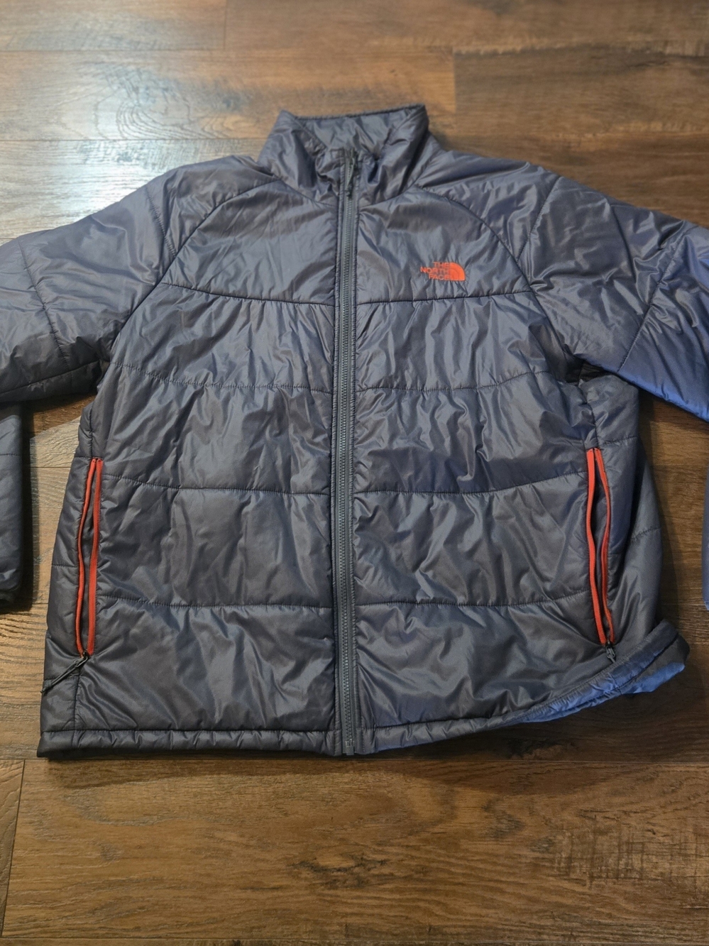 The North Face Navy Jacket with Red Trim